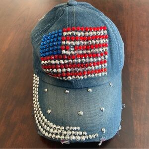 The Alabama Girl Crystallized American Flag Cap